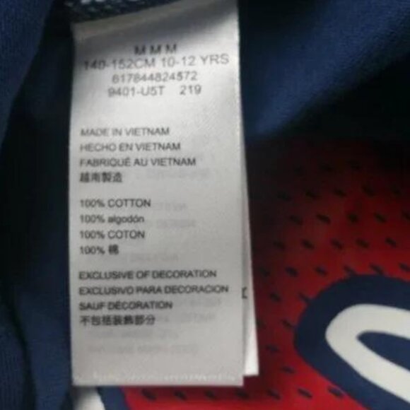 Converse Boys Blue/Red Logo Short Sleeve T-Shirt Size M - Picture 6 of 8